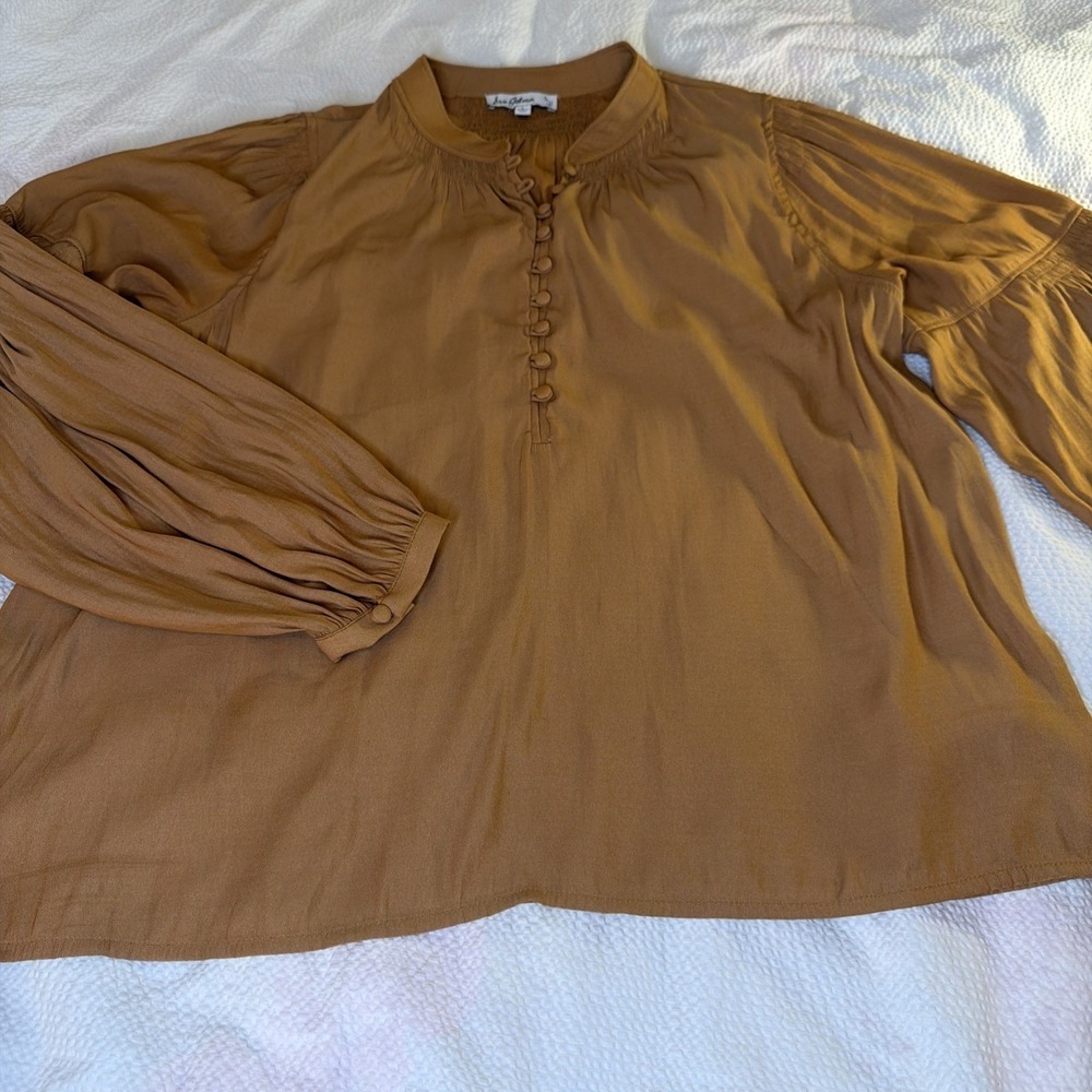 Sam Edleman Teracotta Blouse 1/2 Button Front